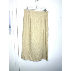 Old Navy Skirt Womens Large Maxi Linen Blend Neutral Coastal Capsule Boho Beachy